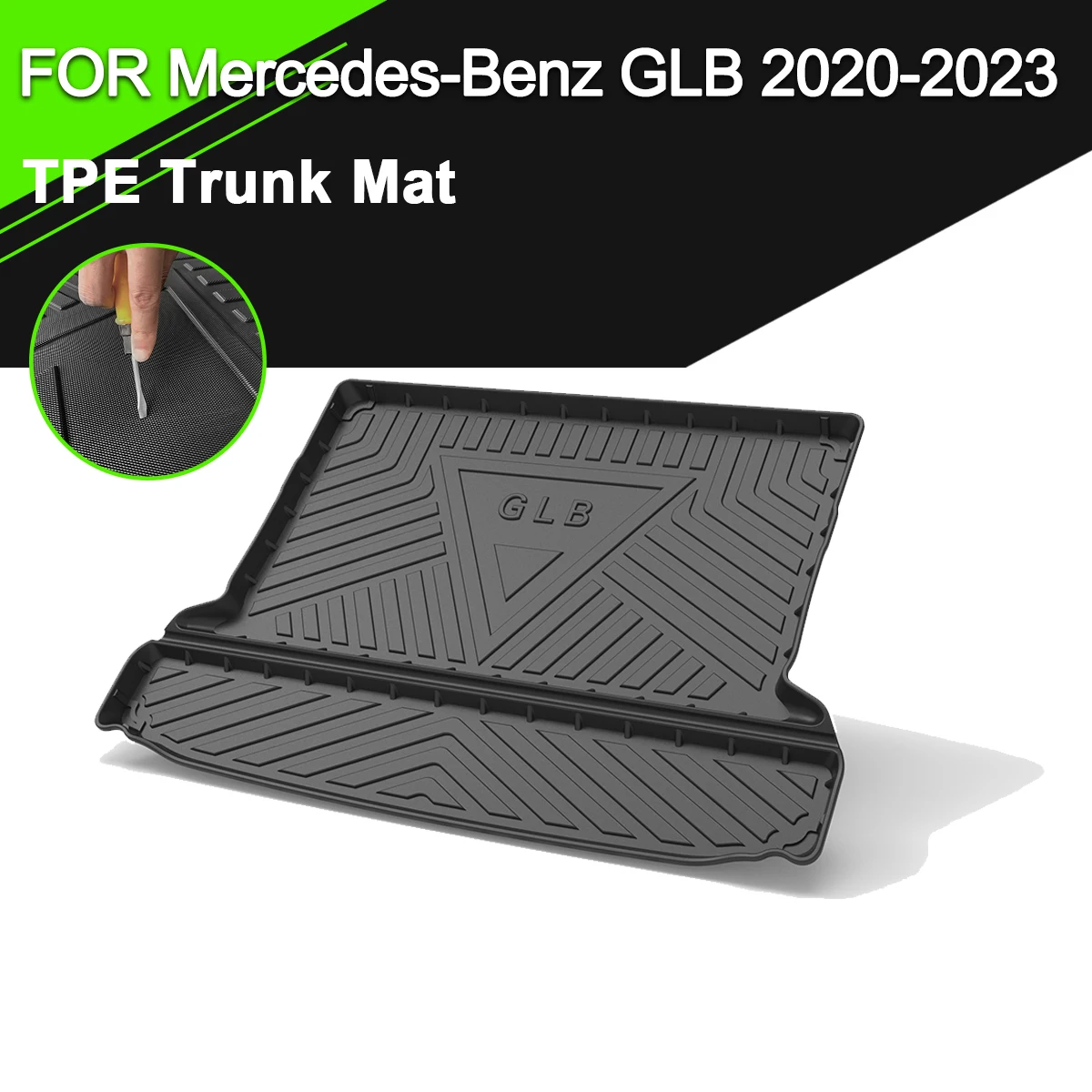 

Trunk Mat TPE FOR Mercedes-Benz GLB 2020-2023 Car Waterproof Non-Slip Rubber Cargo Liner Accessories