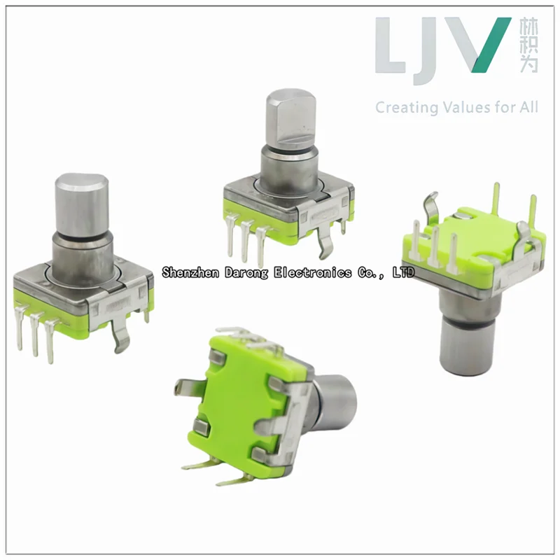 Original LJV EC11 navigation volume potentiometer, speed control switch with 20 positions and 20 pulses, half shaft 11.5MM