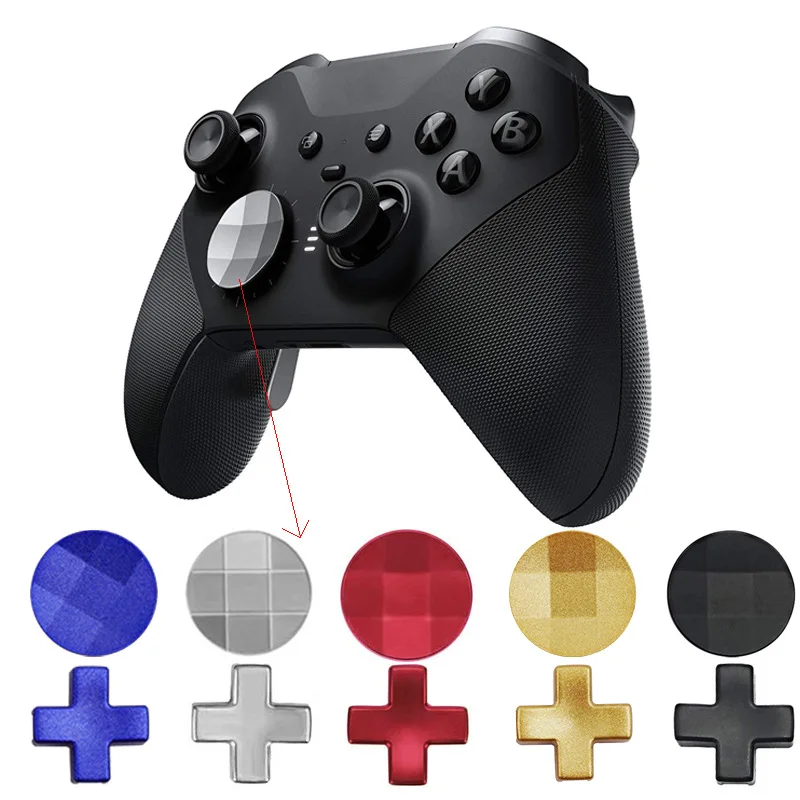 ZUIDID وحدة تحكم معدنية ملونة اتجاه زر الوسادة مقبض الصليب مفتاح لأجزاء إصلاح وحدة تحكم XBOX ONE Elite Edition