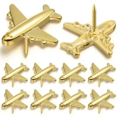 24 قطعة طائرة معدنية دبابيس ضغط الإبهام الزخرفية للوحة الإعلانات الفلين رغوة خرائط مكتب المدرسة لوازم الحفلات المنزلية #6