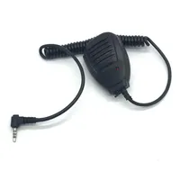 For Yaesu VX-3R FT-60R FT1DR FT2DR Shoulder PTT Mic Speaker Microphone Swivel Clip 3.5 mm Earpiece Audio Jack