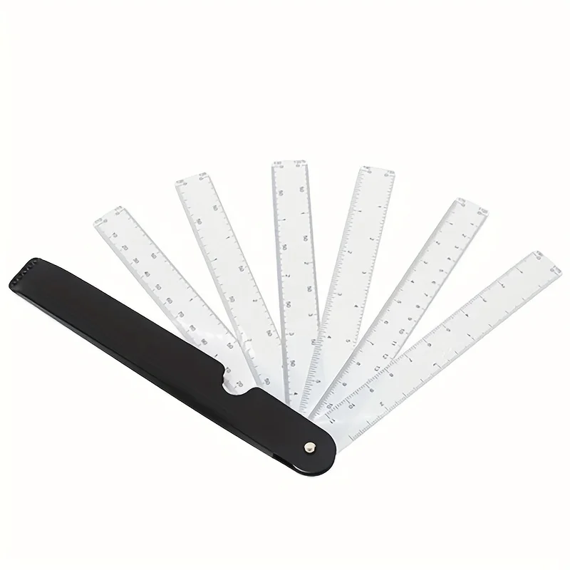 Fan Shape Scale Ruler with 6 Blades for Engineering Architects Multifunctional Multiscale 6 Sizes Foldable Rulers