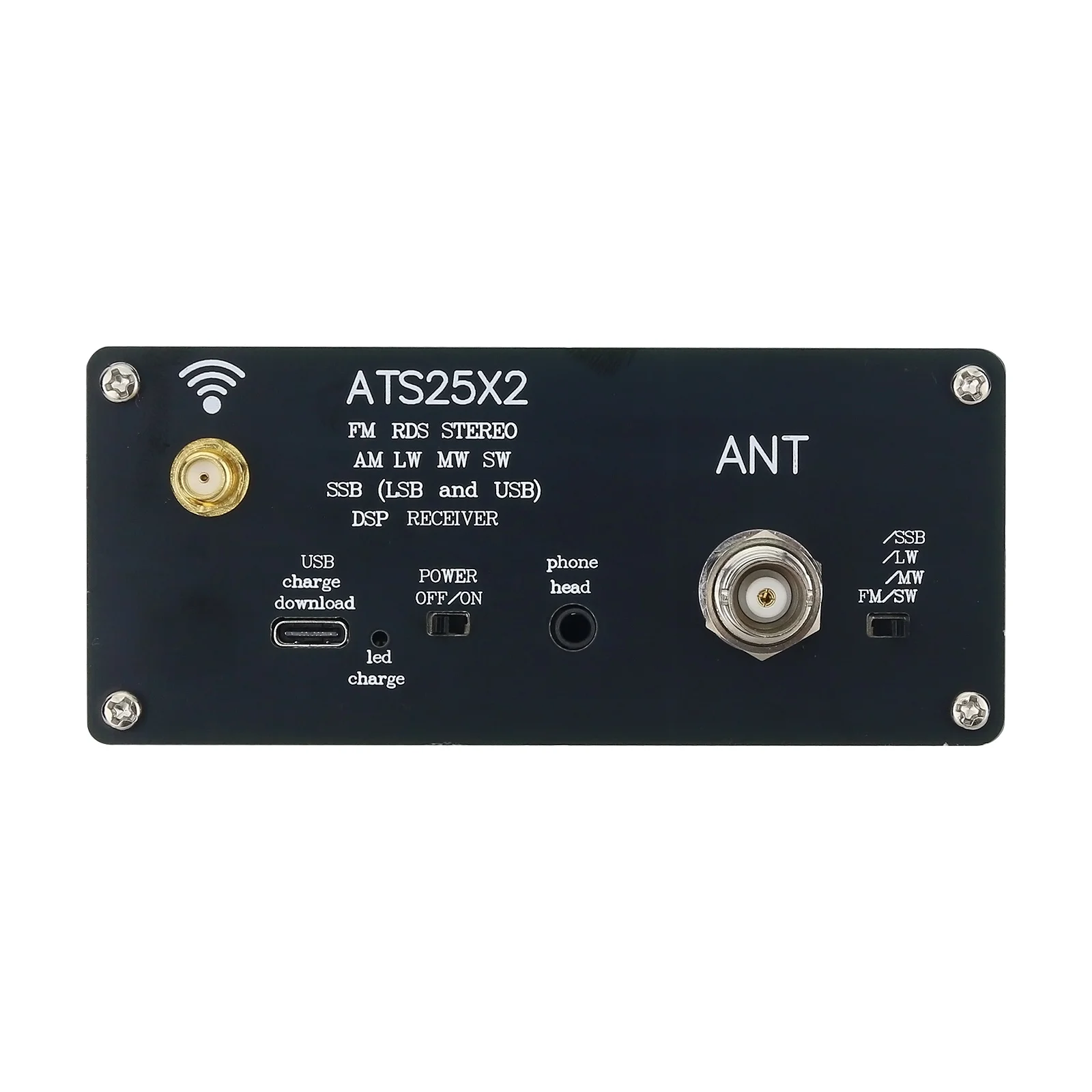 HAMGEEK NEW ATS25X2 DSP Radio Receiver SI4732 RDS FM AM LW MW SW SSB Full-band Receiver with WIFI Antenna Color Touch Screen