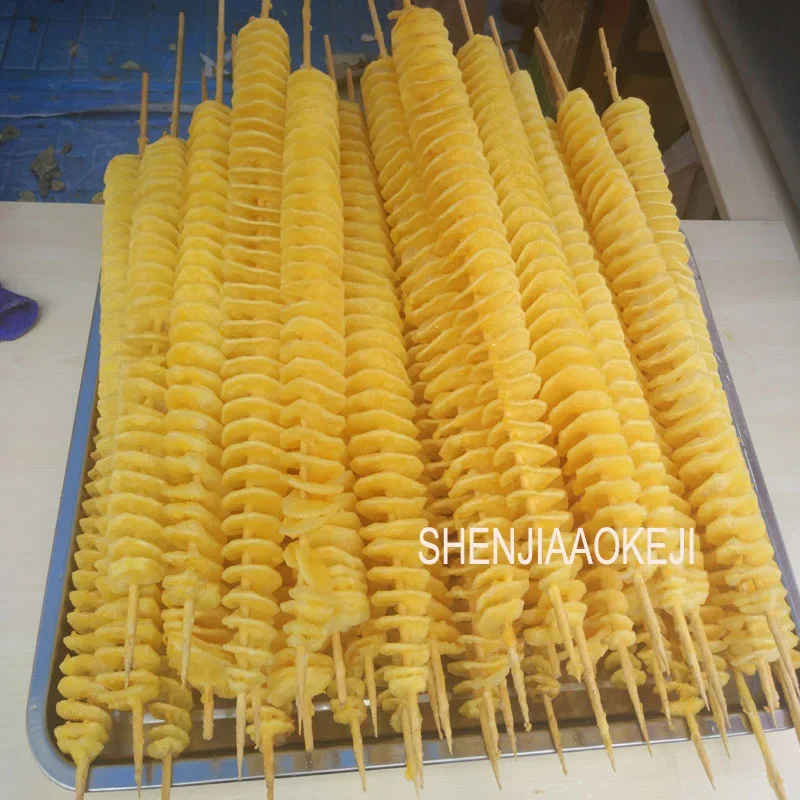 Electric Spiral Potato Slicers Electric Potato Chip Machine  Automatic tensile spin-cut potato tower machine 220V 1pc