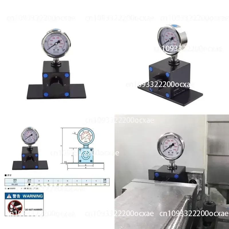 Hydraulic clamp scale vise pressure tester 0-10T milling machine vises capacity PM-1000