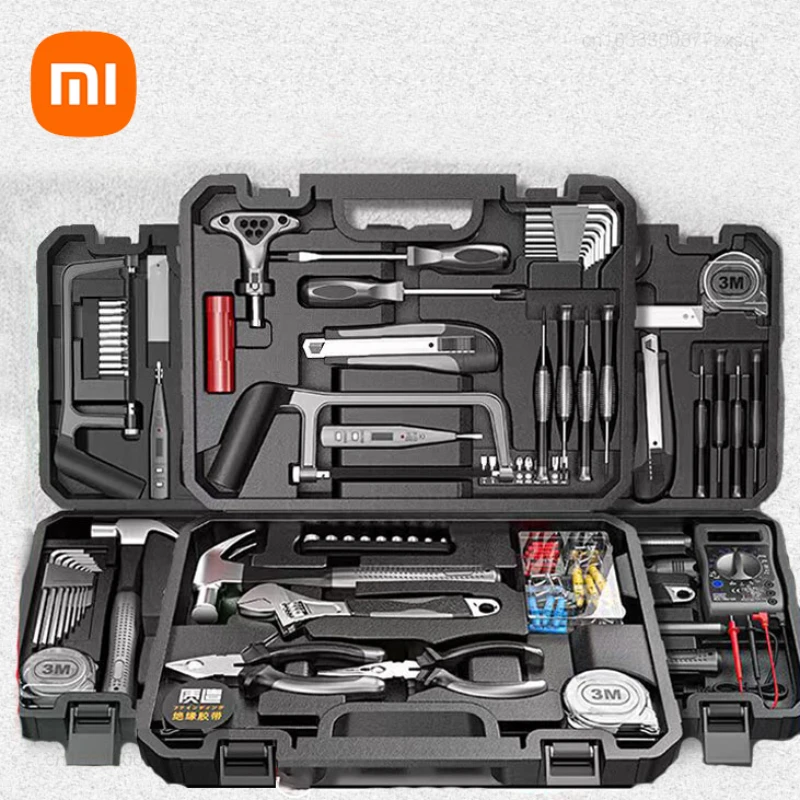 Xiaomi Finemading Toolbox Haushalt tragbare multifunktion ale Aufbewahrung sbox Zange Schraubens chl üssel Schrauben dreher Hammer Kombination