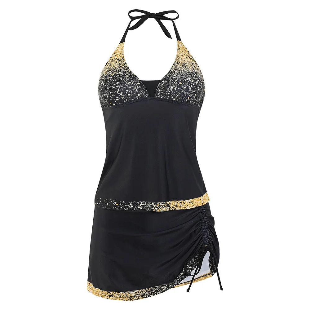 New Sexy Tankini Swimsuits Women Drawstring Large Big Swimwear Plus Size Swimdress Bathing Suit 2026 Mujer Summer Beach Wear