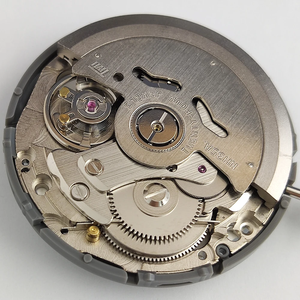 Movimiento de reloj NH35 NH35A compatible con NH35, ajuste mecánico automático, reloj de corona 3,0, rueda de fecha blanca, 24 joyas