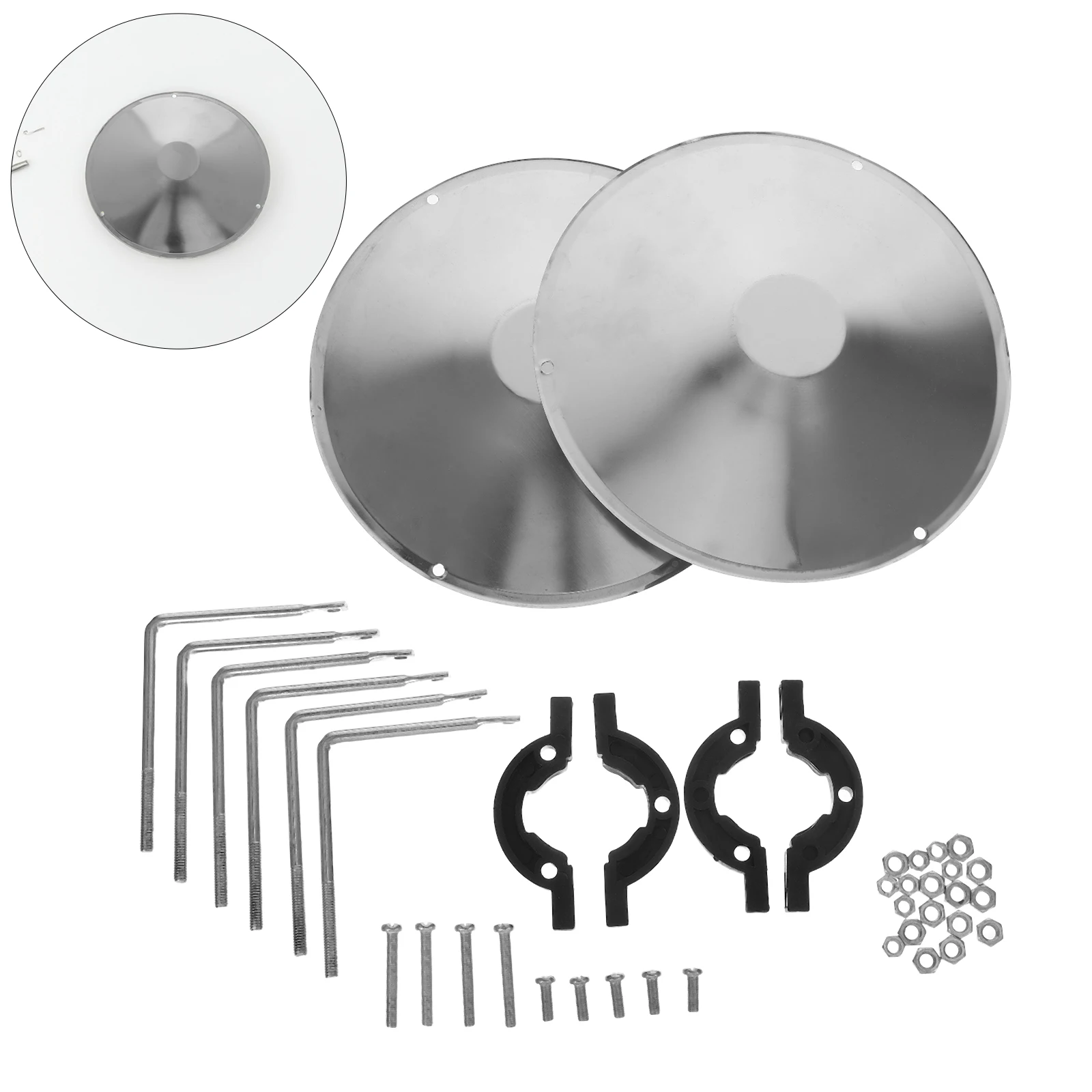 

2pcs Fire Sprinkler Head Protective Nozzle Misting Spray Cover Stainless Steel Collector Plate High Pressure Office
