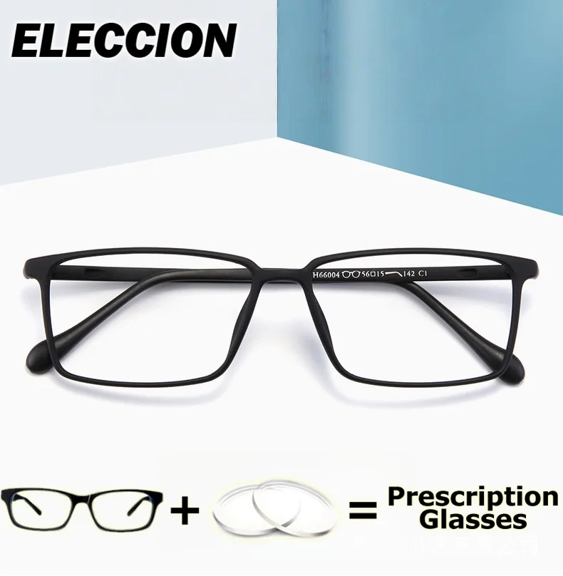 

ELECCION prescription Glasses Anti Blue Light Ultem Glasses Frame Flexable, Durable Women Men Myopia Prescription Glasses
