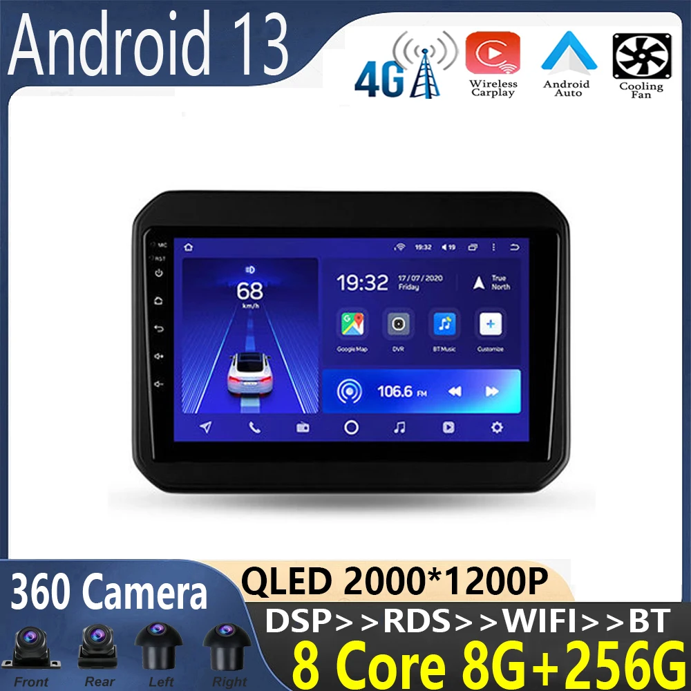 

9 inch For Suzuki IGNIS 2016-2020 Car Radio Multimedia Video Player Navigation stereo GPS Android 13 No 2din dvd tv box