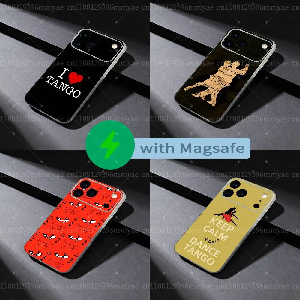 Latin Tango Dancing Dance  Matte Phone Case For iPhone 17,18,16,15,14,13,12 Pro Max For Magsafe Wireless Charge Cover