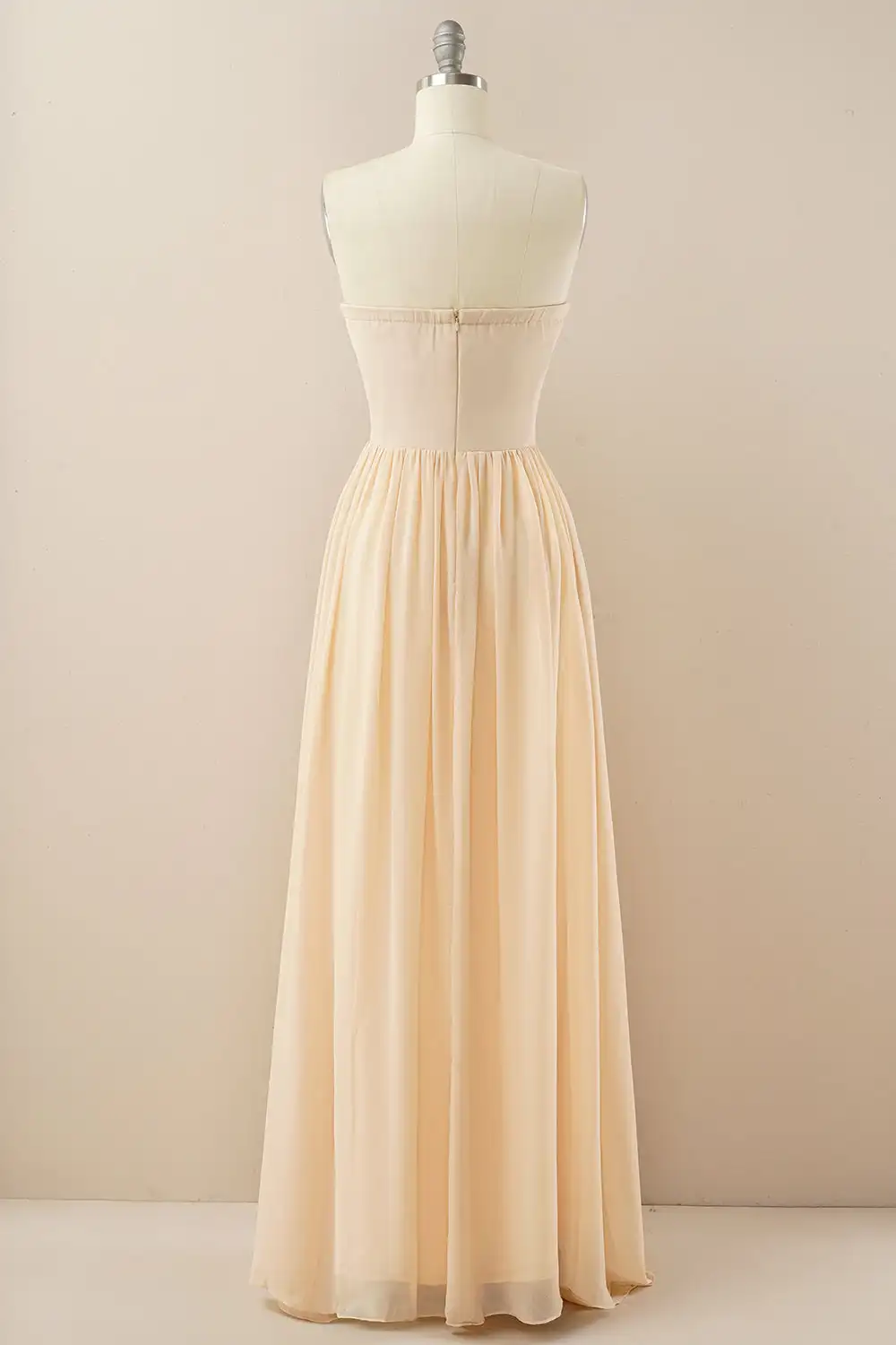 Champagne Sweetheart A Line Chiffon Ball Gown 2024 Birthday Party Maxi Dress فساتين حفلة موسيقية