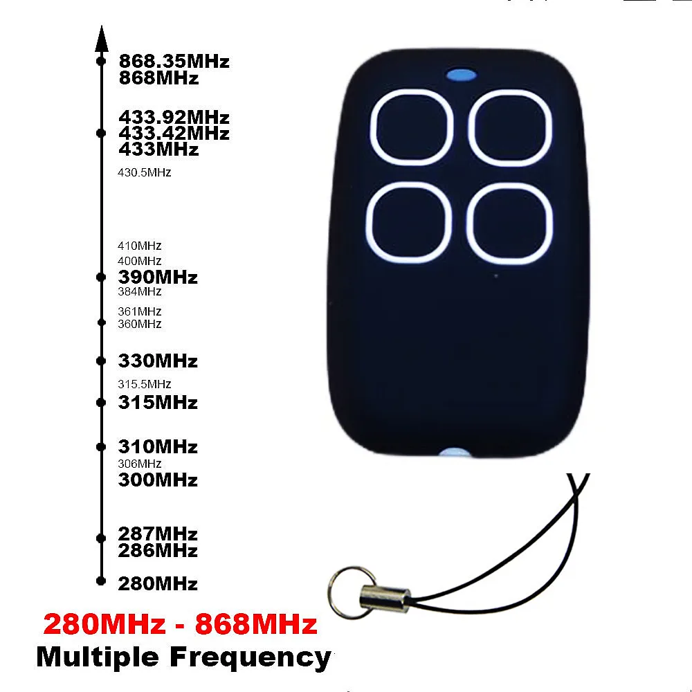 Waterproof o4 in 1 433MHz/315MHz Universal Multi-frequency 260MHz to 868 MHz Duplicator Remote Control Garage Door