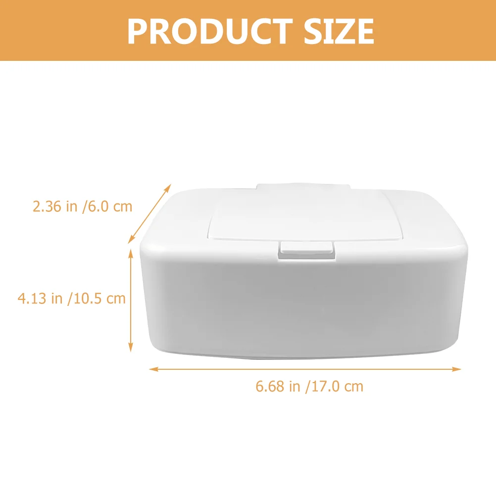 Baby Mittens Wet Wipes Storage Box Secure Tissue Holder Lockable White Pp Container Refillable Visible