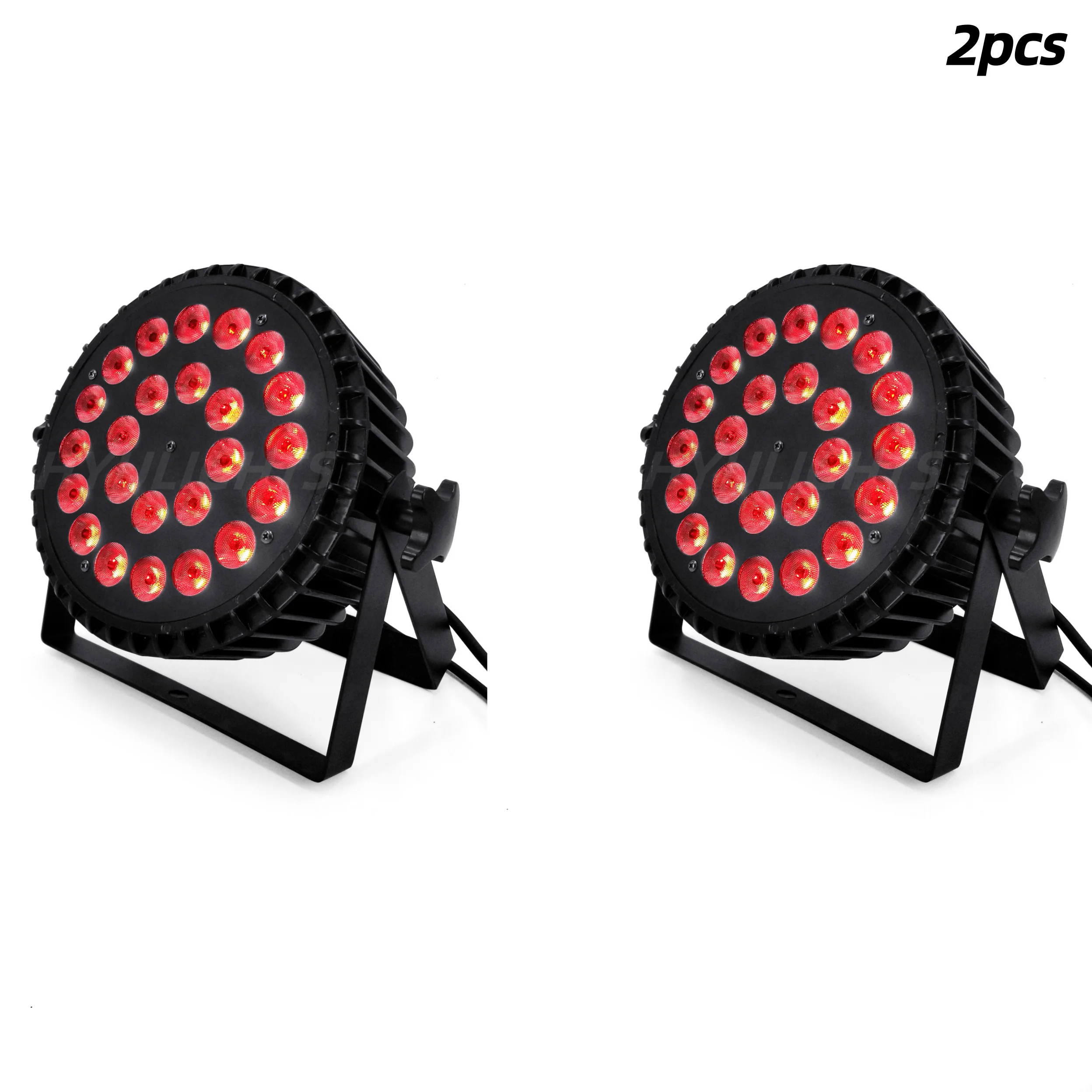 2 Stück Aluminium LED Par Licht 24x18W RGBWA UV 6in1 200W LED Bühnenlicht Professionelle Bühnenbeleuchtung DJ Wash Light