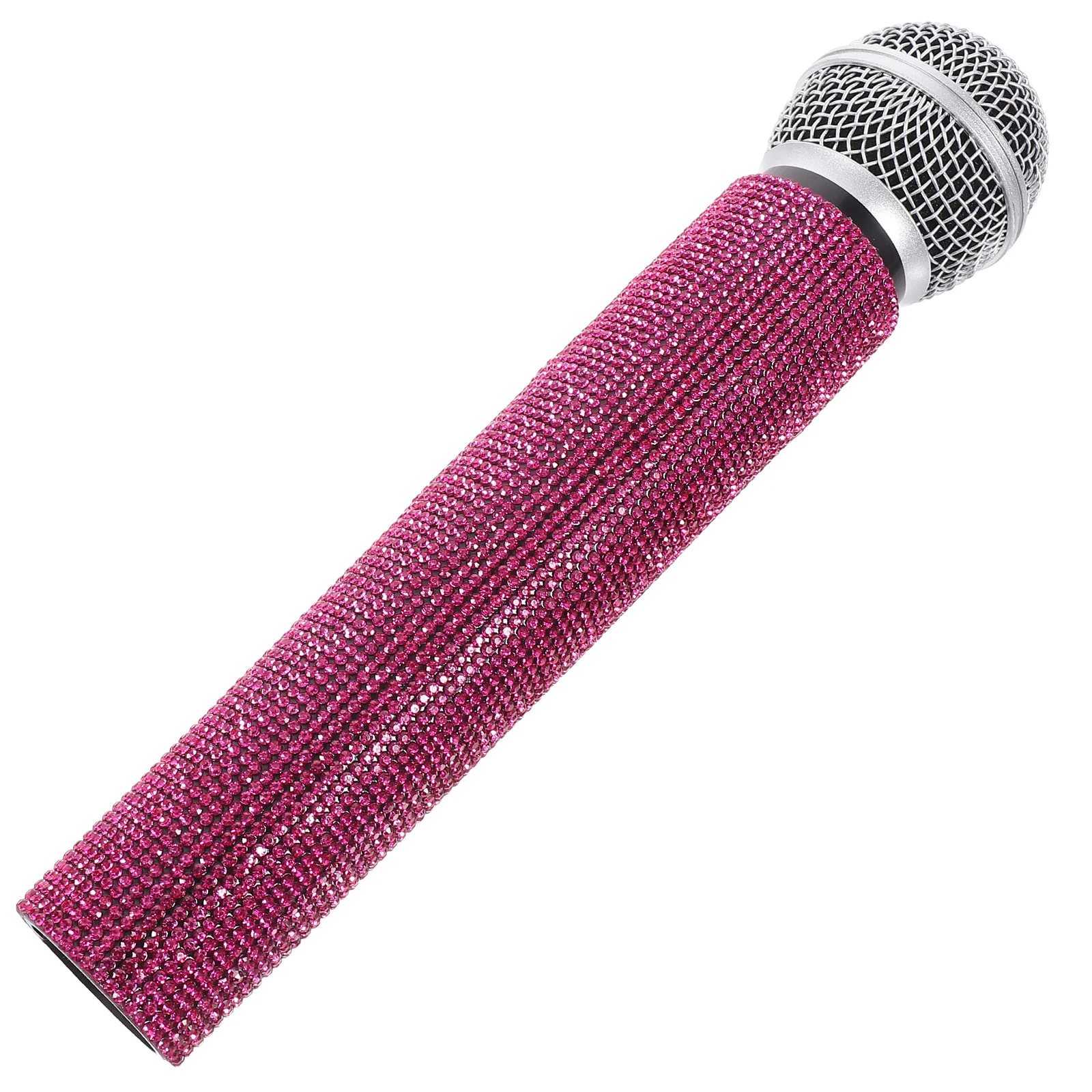 Simulated Microphone Children’s Toys Faux Prop False Rock and Roll Simulation Handheld Metal Fake Glitter Toddler Artificial