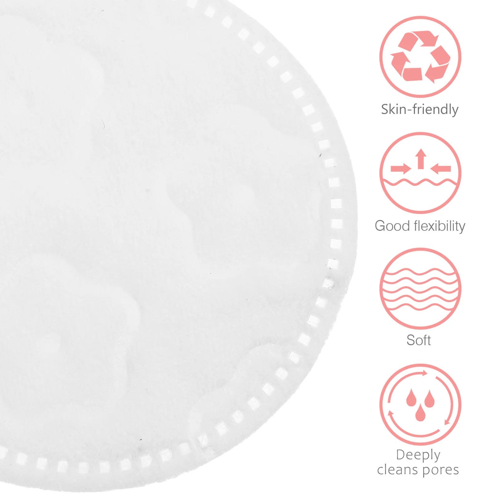 Almofadas removedoras de maquiagem, 1 saco de algodão puro, macio e confortável, almofadas de limpeza facial, rodadas de algodão esfoliante suave para maquiagem diária