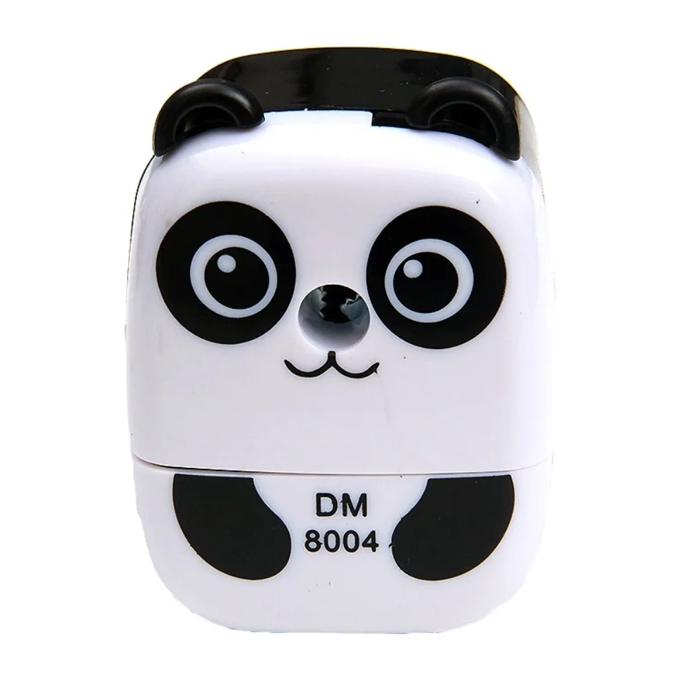

Cartoon Pencil Sharpener Hand-Cranked Tiger Panda Helical Steel Blade Sharpener Cute Animal Pen Cutting Tool Student Stationery