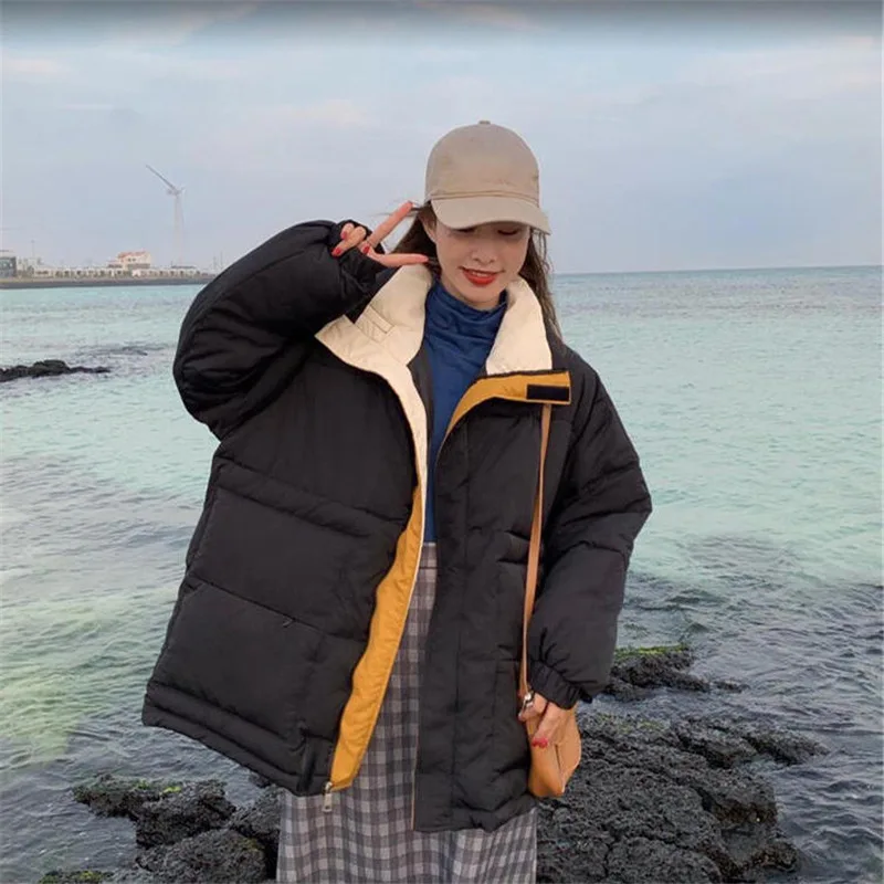 

Women Jackets Winter Coat Jacket Women Short Parkas Fashion Black Streetwear Zippers High Street Winter Jacket Women Parkas