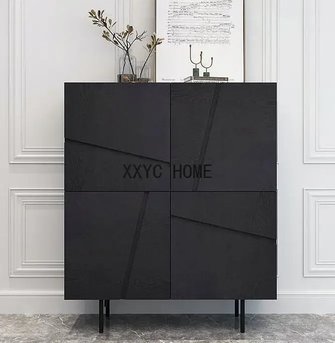 

Креативный шкафчик для гостиной, скандинавский шкаф для хранения из цельного дерева, шкаф для обуви