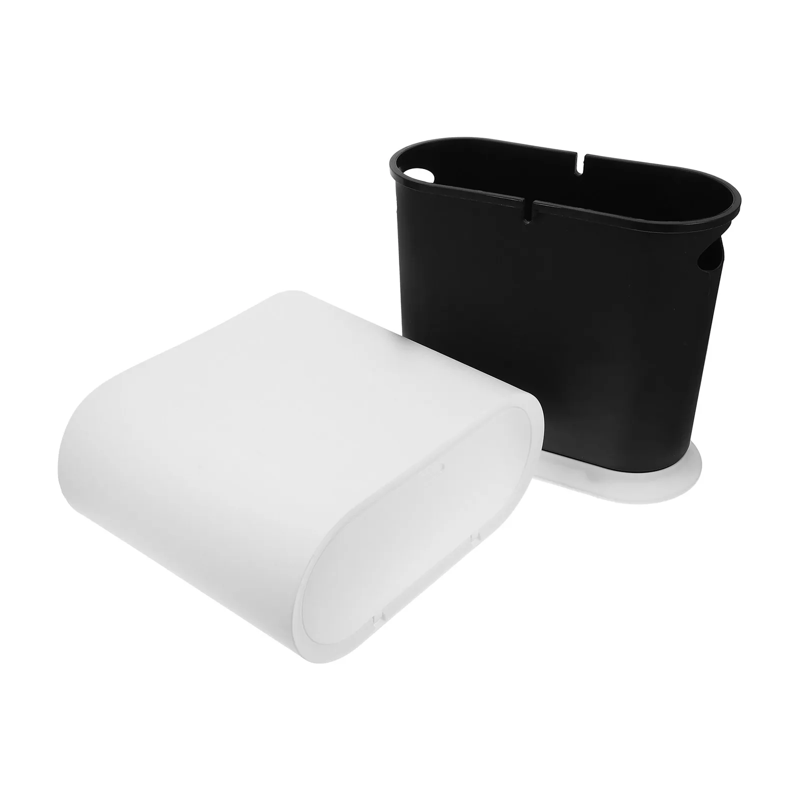 

Slim Press Lid Trash Can Made of Heavy Duty ABS PP Plastic Stylish Minimalist Design for Home Office Toilet Craft Room Small