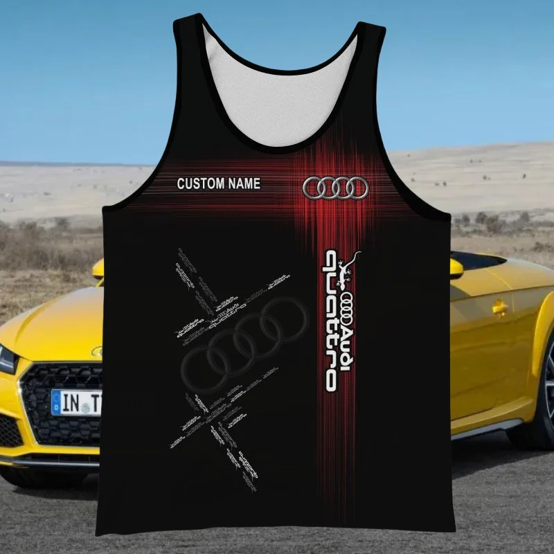 

Новый летний хит продаж Audi Quattro3D мужской жилет с принтом дышащий повседневный модный крутой быстросохнущий спортивный жилет MOTO темный ветер