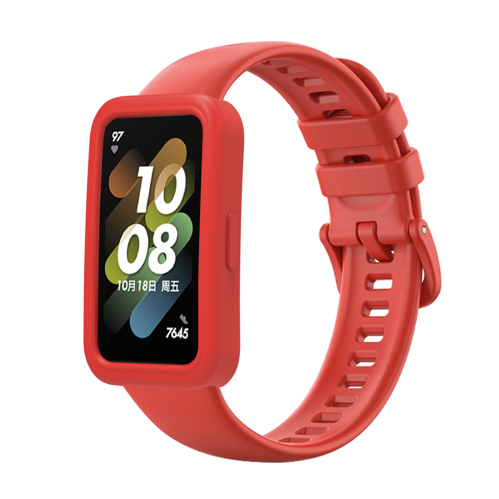 Silicone Protective Case + Strap For Huawei Band 8 9 10 Bracelet Wristband Accessories