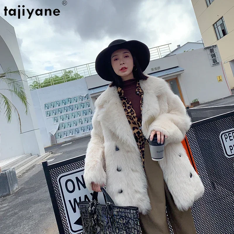 Tajiyane Natural Wool Fur Jackets for Women Real Fur Coat Womens Clothing Luxury Winter Mid-length Fur Coats Fashion Chaquetas