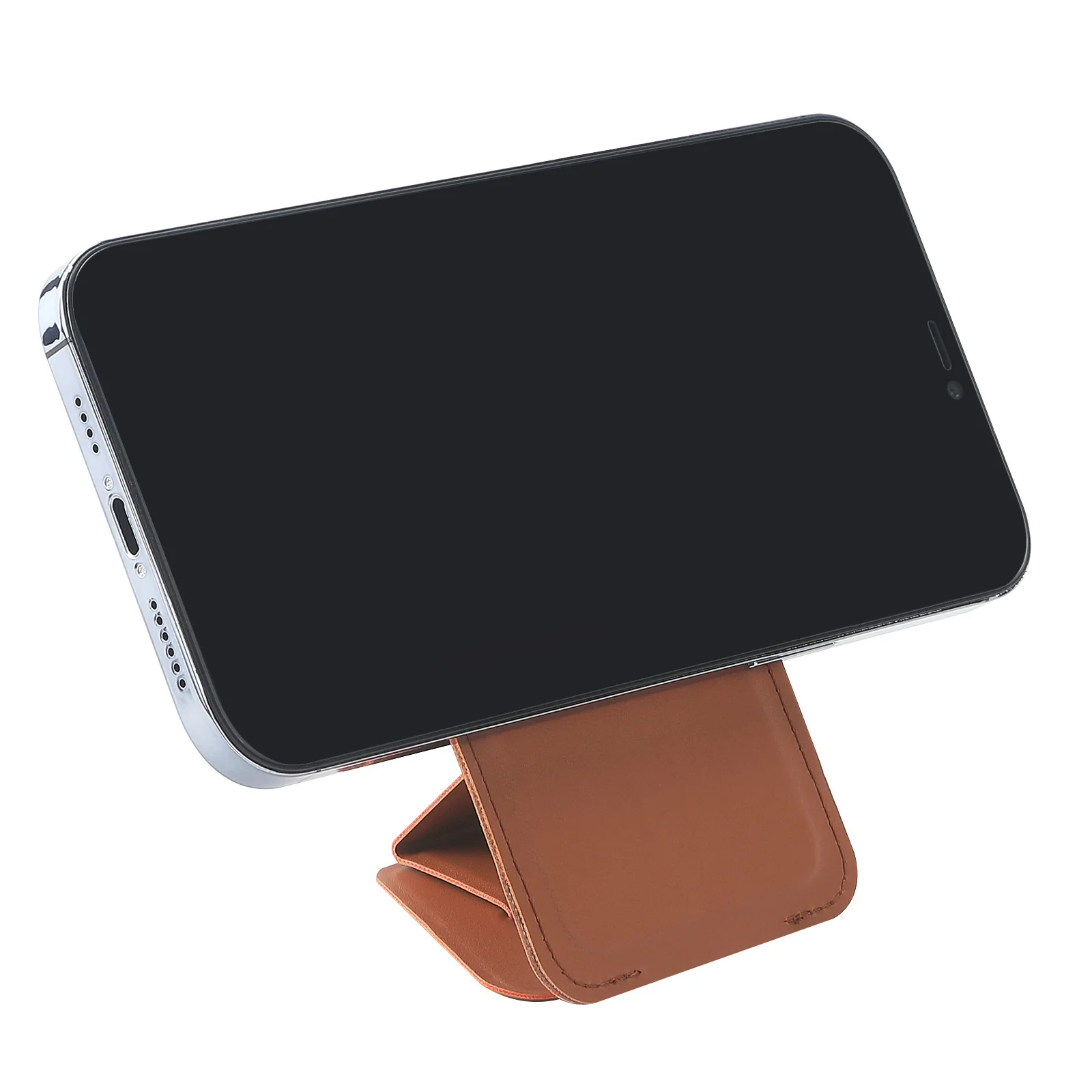 숨기기 스탠드 케이스가있는 자기 가죽 지갑 Apple IPhone 15 14 13 Pro Max Mag 안전 파우치 카드 홀더 포켓 커버 용 Magsafe