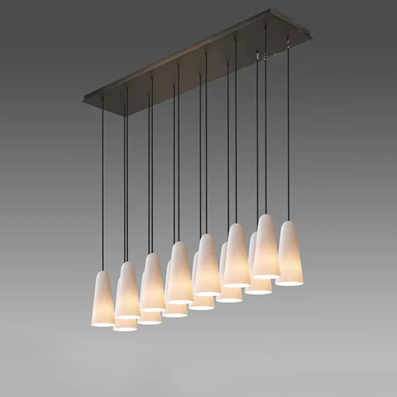 

Nordic simplicity white glass ceiling pendant lighting,Lustre Home decorative indoor Lamparas for Duplex staircase Chandelier