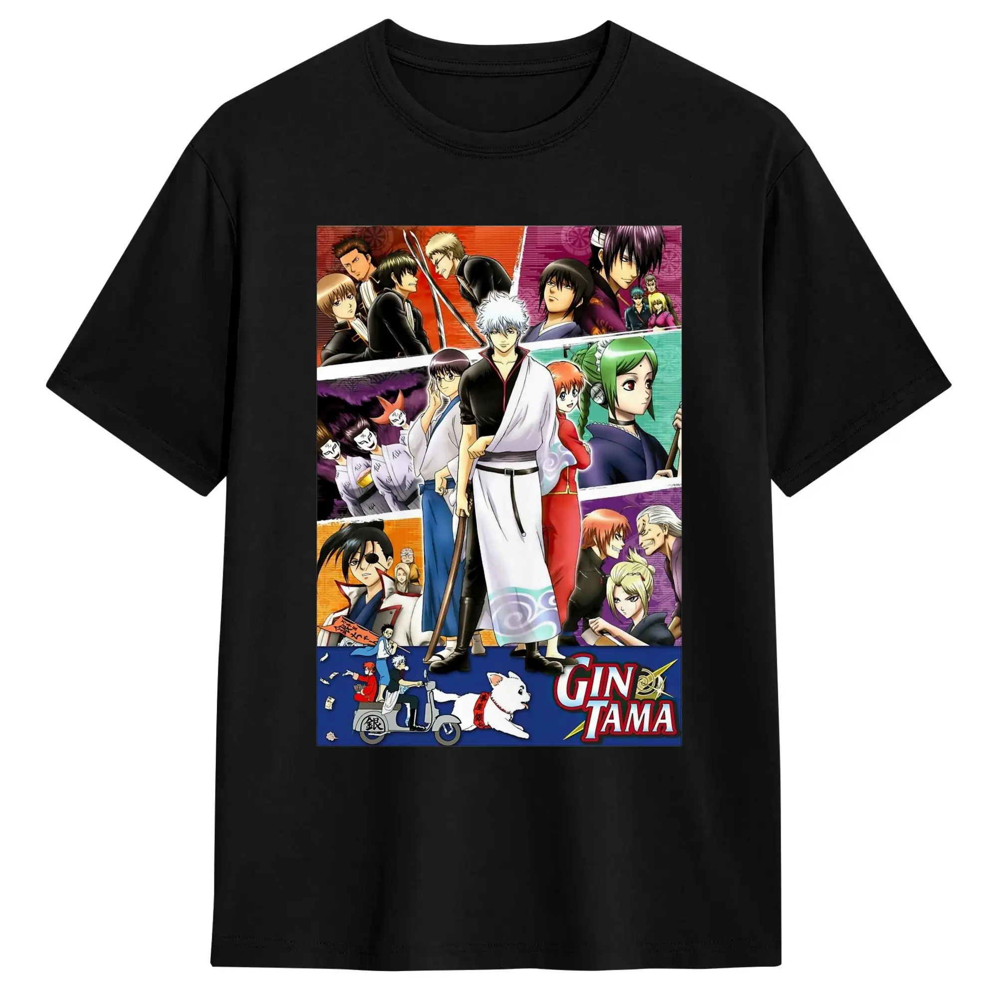 Kawaii Gintama  Gintoki s Witty Adventures Chaos Yorozuya T-Shirt Unisex O-neck Short Sleeve Tops  100%Cotton Summer Tops