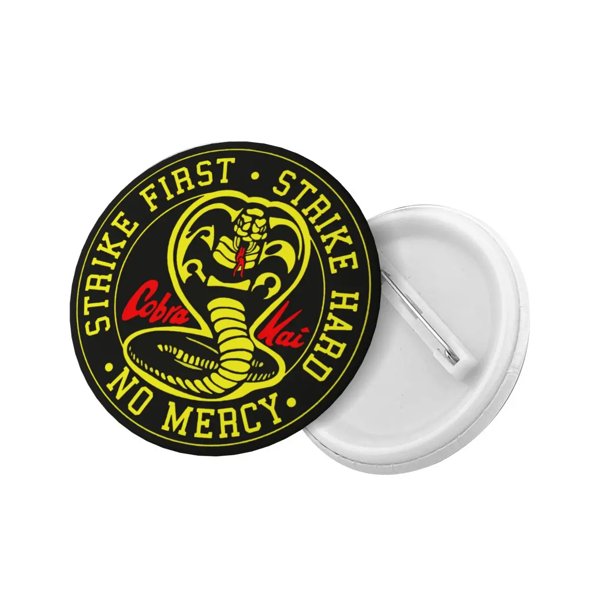 Cobra Kai No Mercy Soft Button Pin Custom Funny Classic Tv Movies Pinback Badges Brooches Friends Gift