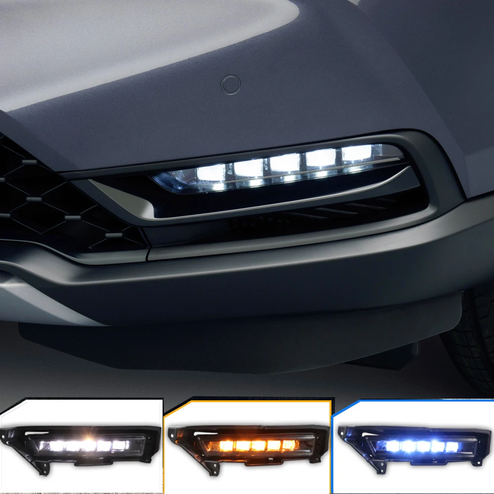 

DRL For Honda HRV HR-V Vezel 2022 2023 12V LED Car Daytime Running Light Fog Lamp With Daylight Turn Signal
