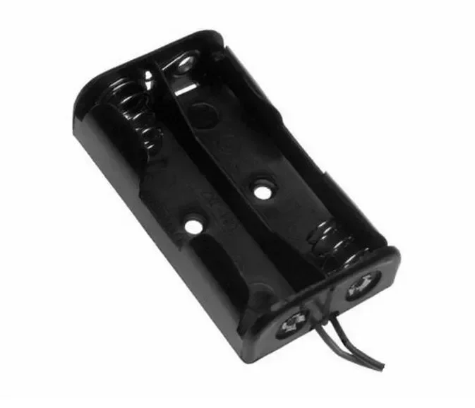100 teile/los 1/2/3/4/5/6 Slot AA Batterie Fall Halter DIY mit 15 cm Draht/9 V Batterie Snap Schwarz Farbe