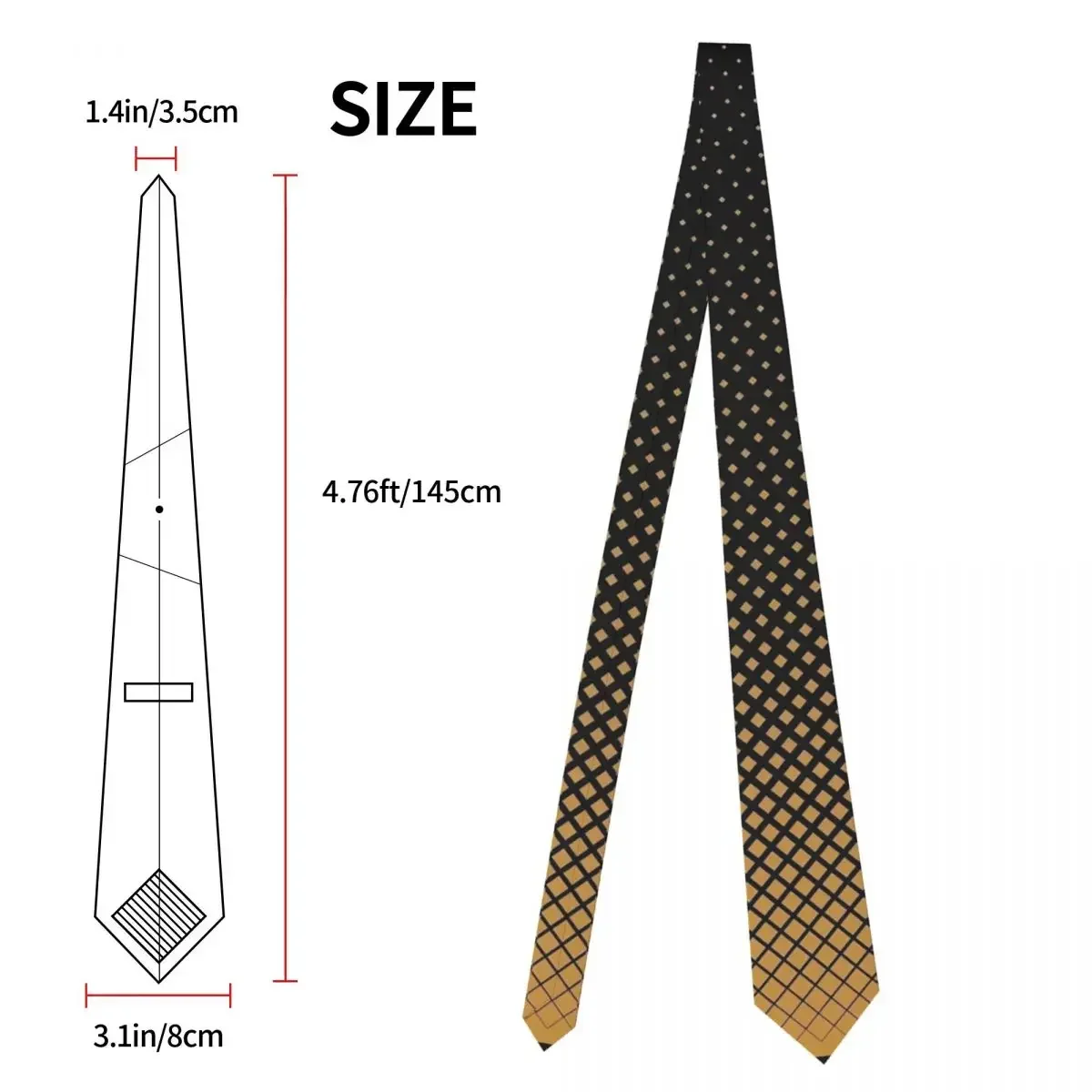 Corbata abstracta con estampado de rombos para hombre, corbatas de cuello con patrón geométrico, corbata de cuello elegante, accesorios de corbata de gran calidad para boda