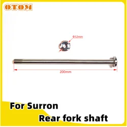 Motorcycle Swing ARM Axle With Nut Screw For Surron X S Surron Original Parts Off-road Rear Fork Mid.Shaft Rear fork shaft