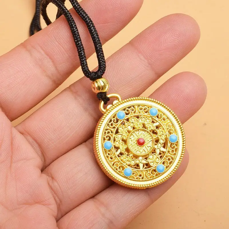 Новый-мужской-кулон-восемь-сокровищ-благословение-слово-лотос-мужские-и-женские-модели-не-выцветают-на-длительное-время-пять-благословений