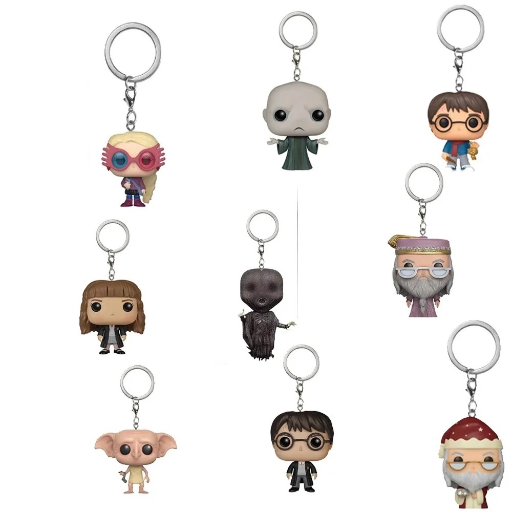 Nuevo Llavero de la Serie Harry Potter: Ginny, Ron, Hedwig, Snape, Luna, Fawkes, Dumbledore, Figuras de Acción de Bolsillo, Juguetes y Regalos