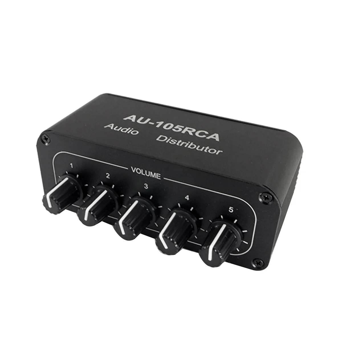 5CH Audio Distributor Stereo Audio Mixer 1 Input 5 Output RCA Splitter for Power Amplifier Active Audio