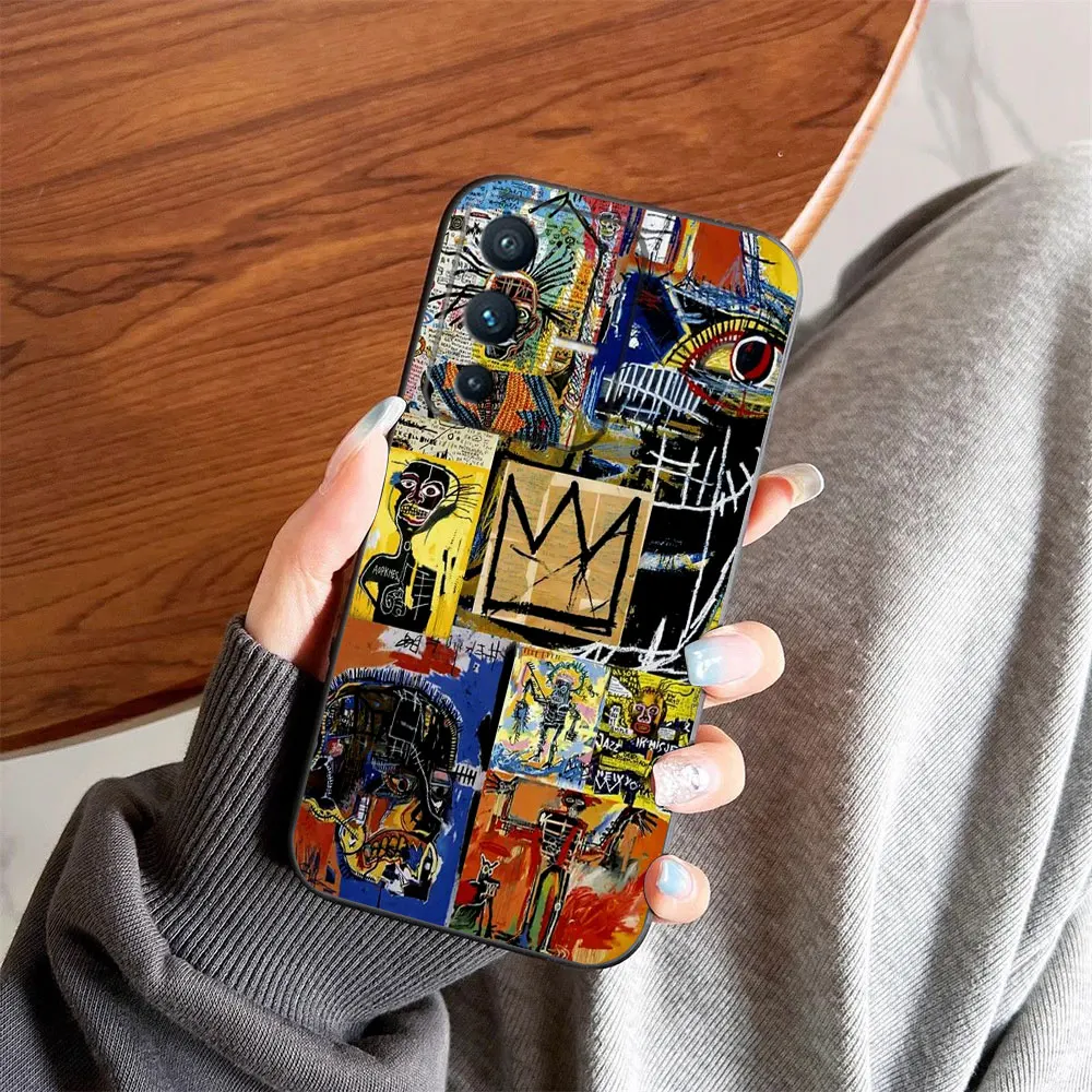 

Michel B-Basquiat Art Graffiti Phone Case For VIVO V50 V40 S1 V15 V17 V20 SE V21 V23 V23E V25 V25E V27 V27E V29 V29E V30 Case