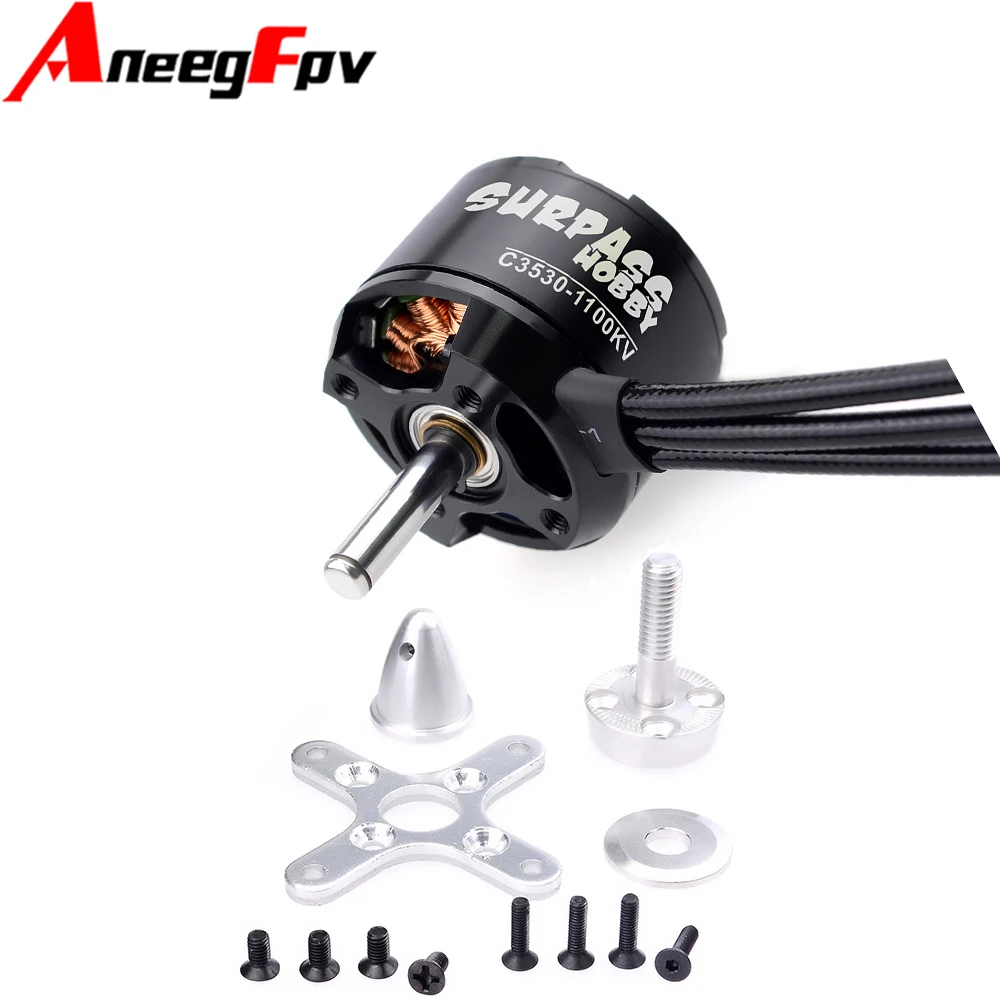 SURPASS HOBBY 2808 C3530 1700KV 1400KV  1100KV Brushless Motor for RC Airplane Fixed-wing Glider Aircraft Model