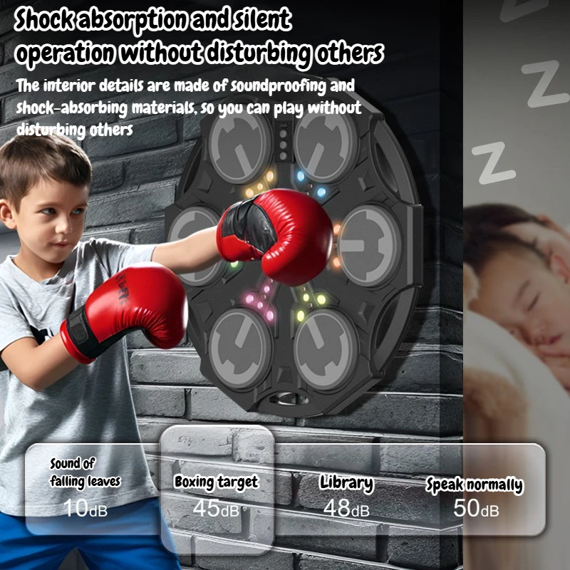 8 أنواع من آلة الملاكمة للموسيقى الذكية المثبتة على الحائط، متوفرة بتقنية البلوتوث تتميز تشغيل الموسيقى العاطفية والإضاءة الرائعة Ef #3