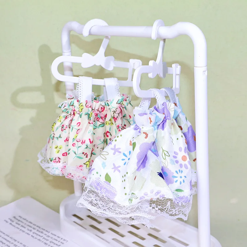 Best  Miniature Miniature Simulation Hanger Set20cmNo Attribute Baby Clothes Cute Floral DressdiyDress Up Doll