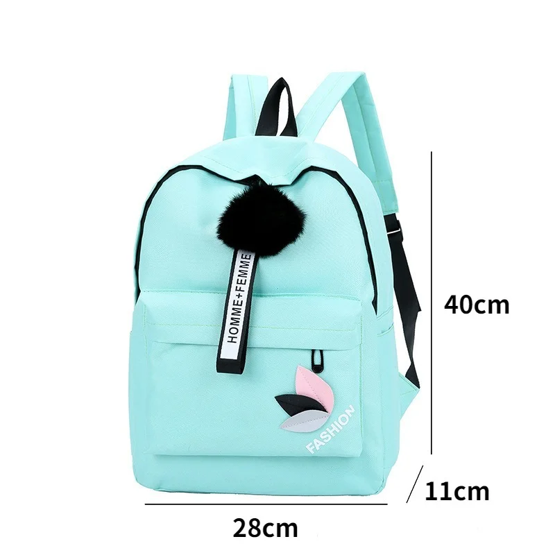 Mochila versión coreana con estampado de hojas para mujer, mochilas escolares para estudiantes, mochilas escolares informales para adolescentes