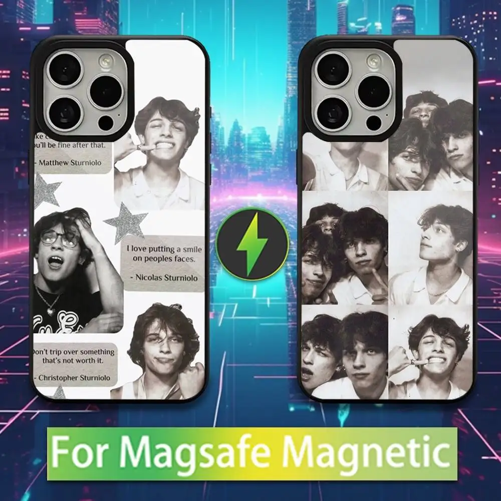 

Hot S-Sturniolo T-Triplets Phone Case For iPhone 16,15,14,13,12,11,Pro,Max,Plus,Mini,Magsafe,Magnetic Wireless Charging Case