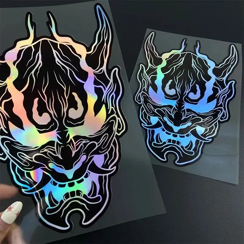 

Japanese Hannya Oni Mask Waterproof Vinyl Sticker For Motorcycle Car Helmet Decal