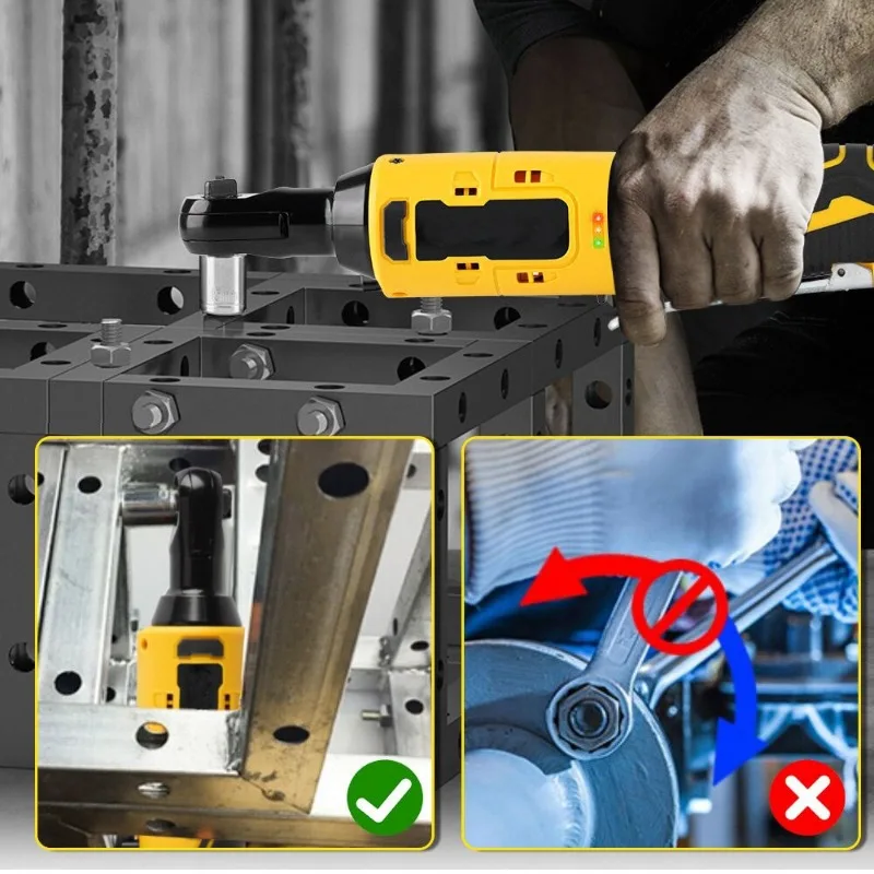 Imagem -04 - Chave de Catraca Elétrica sem Fio Impact Removal Screw Nut Reparar Ferramentas Elétricas para Dewalt 18v Bateria 20v 220 nm 38