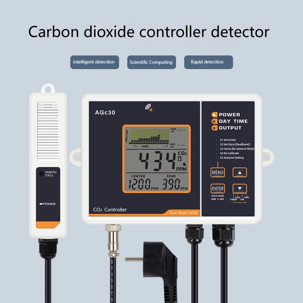 

CO2 controller greenhouse livestock breeding temperature and humidity CO2 detection and control Instrument Detector