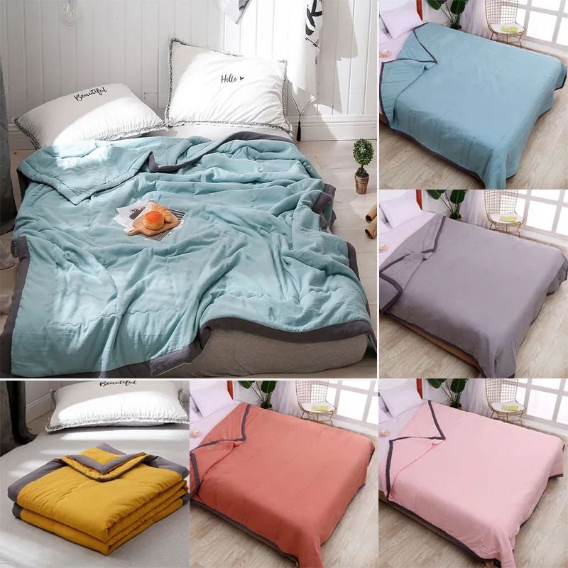 Summer Cooler Quilt Children Adults Thin Air Conditioned Quilt Soft Comfortable Ice Blankets Lunch Break Blanket for Bed